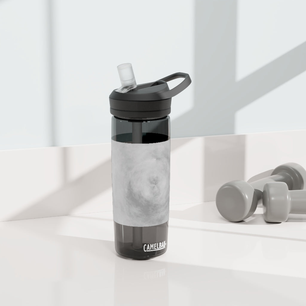 Illusion CamelBak Eddy® Water Bottle in 20oz and 25oz sizes, showcasing its durable Tritan™ material and spill-proof design.